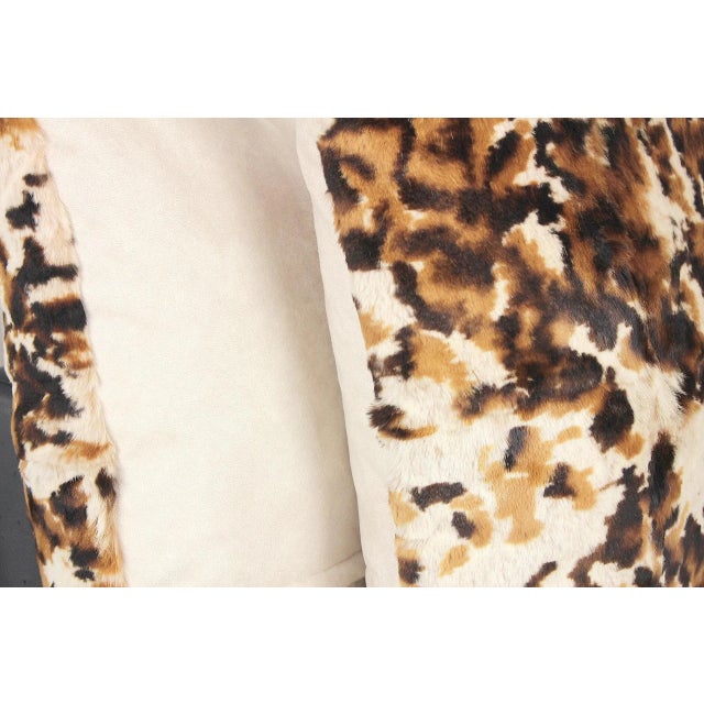 Beige Vintage Real Fur Cowhide Pillow For Sale - Image 8 of 12