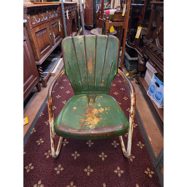 Mid-Century Patio Chair Clam Shell Art Deco 1936 -1944 For Sale - Image 4 of 6
