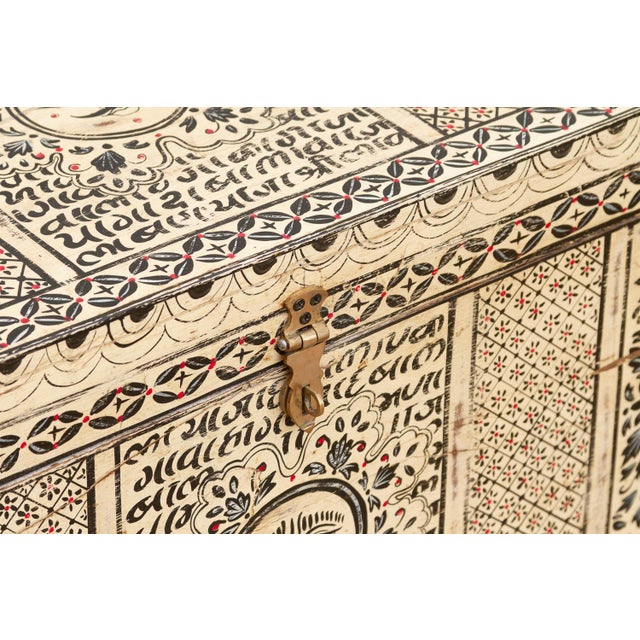 Vintage "Surya" Sun-Face Painted Chest For Sale - Image 4 of 10