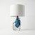 Vintage Swedish Modern Blue Cased Glass Table Lamp from Orrefors, 1950s For Sale - Image 11 of 11