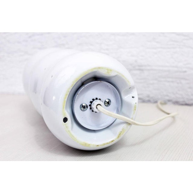 Perforated Ceramic Table Lamp, 1970s For Sale - Image 9 of 11