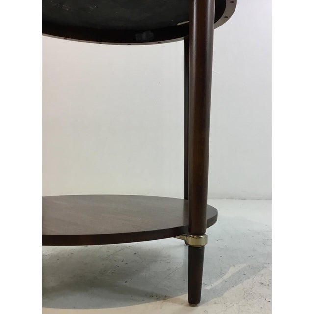 Drexel Heritage Transitional Travertine 2Tier Cole Accent Table Chairish