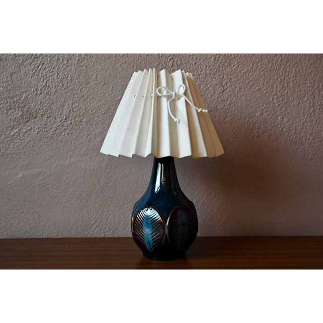 Textile Danish Table Lamp in Ceramic from Søholm Stentøj, 1960s For Sale - Image 7 of 16