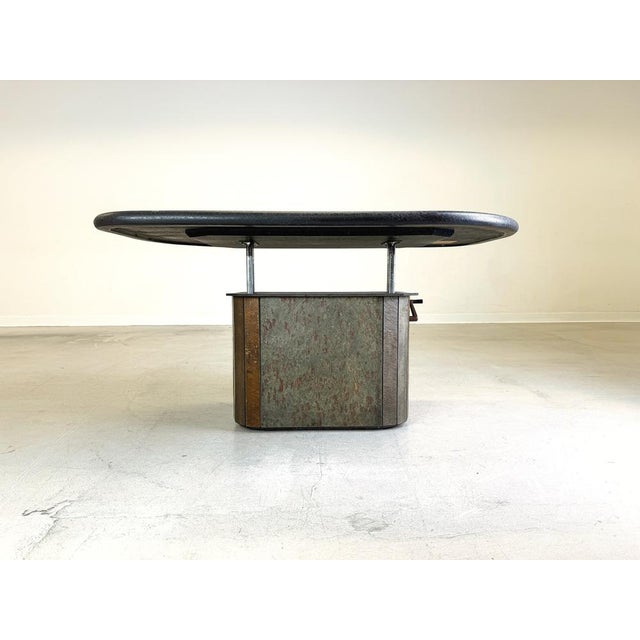 Metal Vintage Brutalist Brass Coffee Table by Paul Kingma for Fedamof For Sale - Image 7 of 13