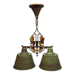 1930's Art Deco Game Table Hanging Fixture
