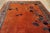 Textile 1920s Orange Floral Modern Antique Chinese Art Deco Rug 7' 10"x11' 6" Hand Knotted Carpet For Sale - Image 7 of 13