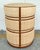 Contemporary Made Goods Organic Modern Raffia and Leather Quinn Stool For Sale - Image 3 of 3