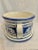 Rustic European Vintage Large Blue and White Italian Earthenware Cache Pot or Planter For Sale - Image 3 of 9