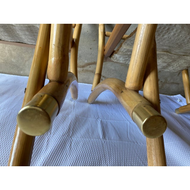 Wood Mid Century Bamboo and Rattan Chairs Ficks Reed - A Pair For Sale - Image 7 of 10