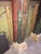 Green 1920s Vintage Painted Carved Wall Mounted Teak Wood Columns- A Pair For Sale - Image 8 of 13