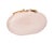 Contemporary Joanna Oval Clutch in Pale Pink With Gold Flower Clasp For Sale - Image 3 of 7