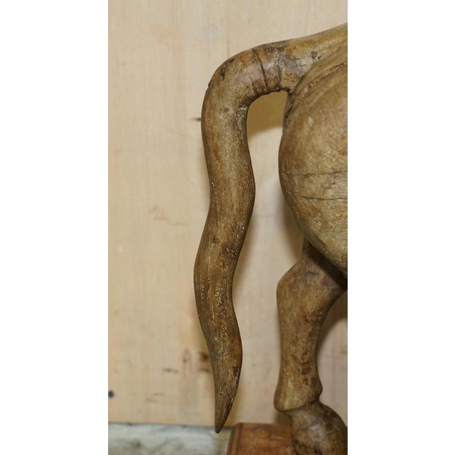 Decorative Hand Carved Wooden Statues of Horses, 1880, Set of 2 For Sale - Image 11 of 18