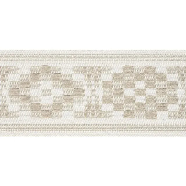 Contemporary Sample - Schumacher Maidstone Tape in Linen For Sale - Image 3 of 3