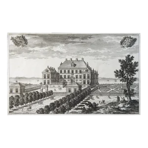 1690s Architectural Engraving of the Hasselbyholm Swedish Manor