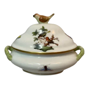 Mid 20th Century Herend Bird Finial Mini Tureen
