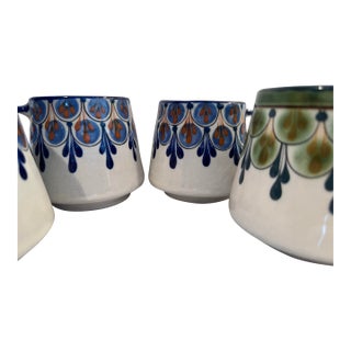 Vintage Ken Edwards Guate Mayan Stoneware Mugs - Set of 4 For Sale