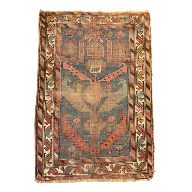 1920s Caucasian Prayer Rug - 3 x 4.6 For Sale