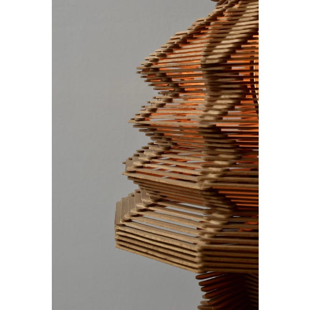 Vintage Folk Art Popsicle Stick Table Lamp, Circa 1970s For Sale - Image 10 of 18