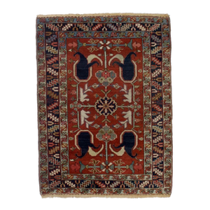 Antique Persian Serapi Rug 3'4" X 4’6"