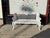 Metal Vintage Cast Aluminum Outdoor Bench For Sale - Image 7 of 10