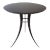 1970s Minimalist Steel and Ebonized Wood Circular Table W/Tripodal Legged Base For Sale