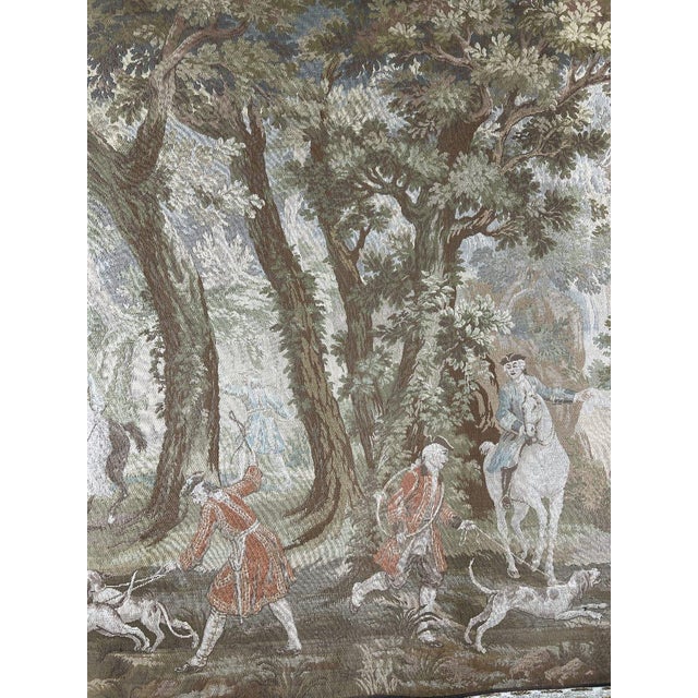 20th Century Louis XV Wall Tapestry Hunting Scene For Sale - Image 9 of 11