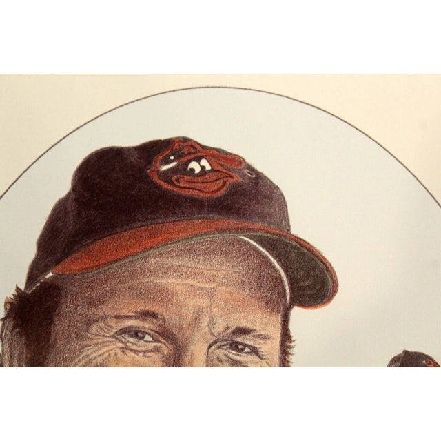 Printmaking Materials Jerry Hersh Baseball Memorabilia Lithograph Brooks Robinson Signed 218/750 Unfra For Sale - Image 7 of 11