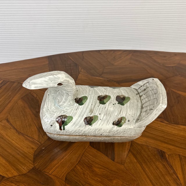Ceramic Bird-Shaped Lidded Box, Vintage For Sale - Image 12 of 12