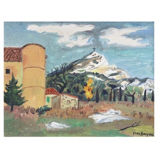 Yves Brayer, Mont Sainte-Victoire, 1960s, Oil on Canvas, Framed For Sale