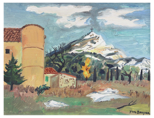 Yves Brayer, Mont Sainte-Victoire, 1960s, Oil on Canvas, Framed