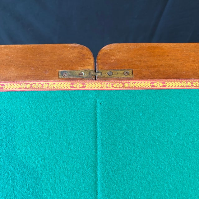 French Louis XV Walnut Marquetry Inlaid Card and Backgammon Table For Sale - Image 14 of 15