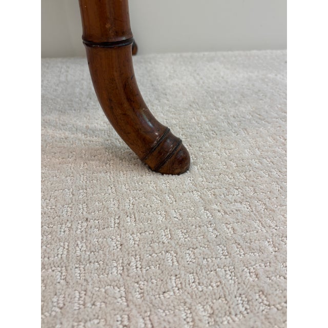 Antique Aesthetic Movement Faux Bamboo Chinoiserie Style Side Table With Drawer For Sale - Image 16 of 18