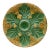 19th Century Green & Yellow Majolica Oyster Plate For Sale