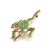 Green 1980s 14k Yellow Gold Diamond & Emerald Frog Pin For Sale - Image 8 of 13