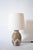 1960s Beige and White Geometric Pattern Ceramic Table Lamp, 1960s For Sale - Image 5 of 5