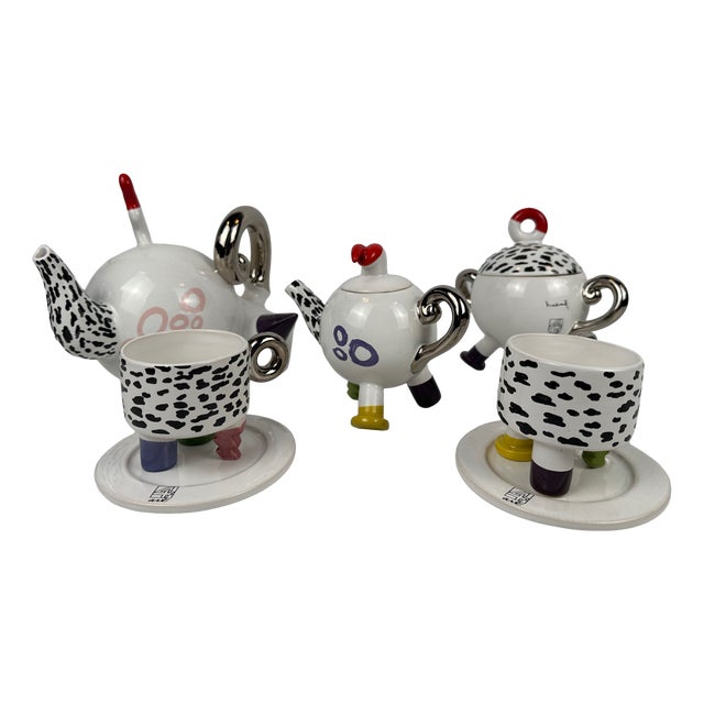 Vintage Coffee Set by Juraj Mihalik, 1980s, Set of 7 For Sale