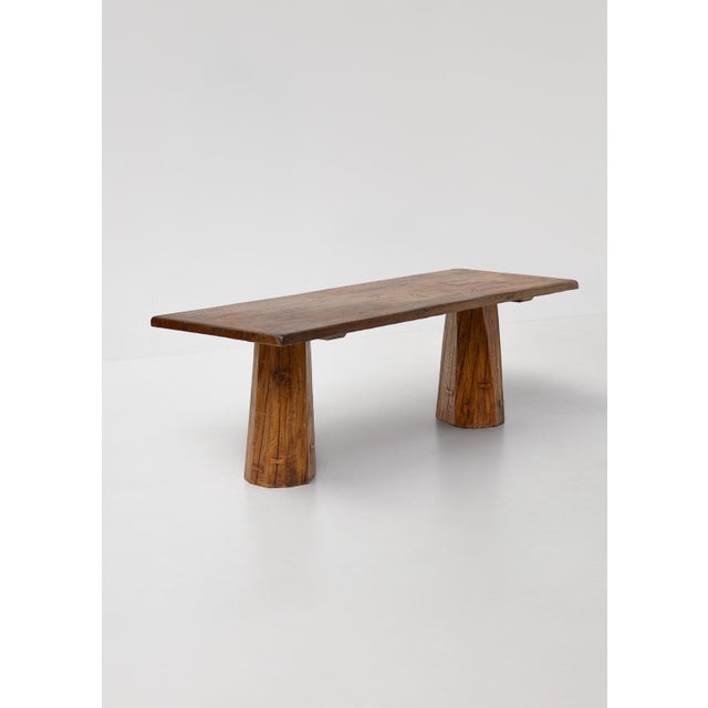 Mid-Century Modern Sculptural Oak Desk, 1970s For Sale - Image 3 of 12