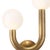 Metal Regina Andrew Happy Steel Sconce Left Side, Natural Brass For Sale - Image 7 of 10
