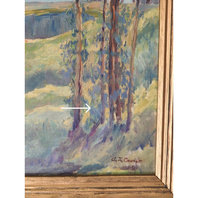 1930s Santa Barbara Oil Painting Early California Coastal Landscape For Sale - Image 16 of 16
