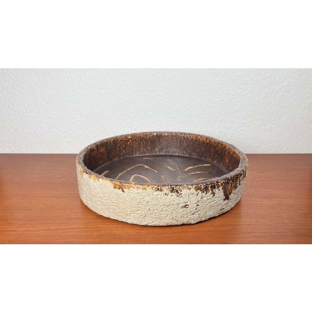 Ceramic Large Danish Studio Pottery Bowl by Clara Helmich, 1986 For Sale - Image 7 of 18