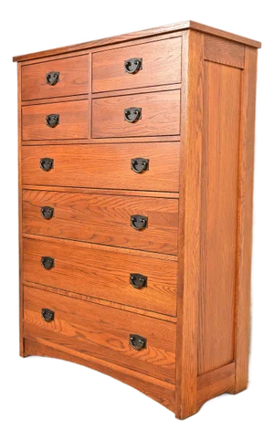 Thomasville Mission Oak Arts & Crafts Highboy Dresser