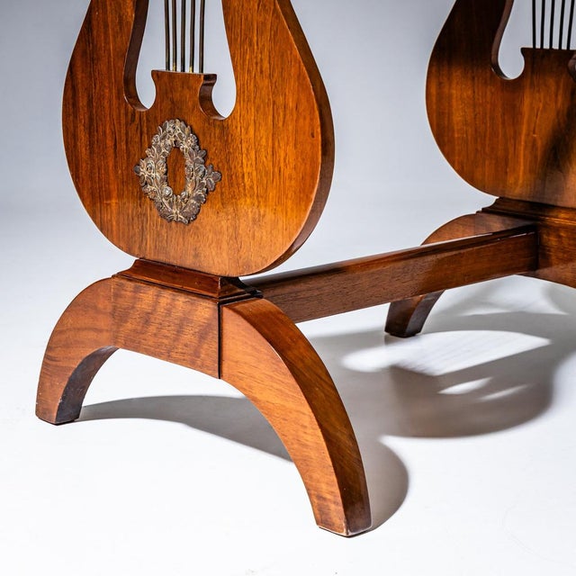 Biedermeier Lyre Sewing Table, 1830 For Sale - Image 6 of 8