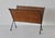 Mid 20th Century Scandinavian Style Hand-Woven Rattan Metal Folding Magazine Newspaper Rack Mid Century Modern For Sale - Image 12 of 16