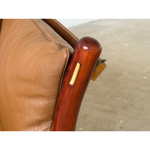 Brown Safari Two-Seat Leather Sofa by Arne Norell, Sweden, 1970s For Sale - Image 8 of 12