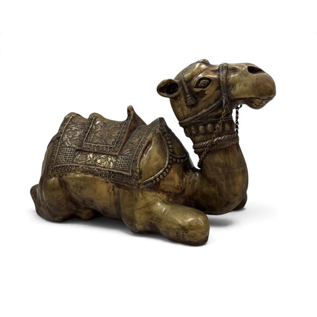 Ornate Bronze Camel Sculpture For Sale - Image 4 of 11