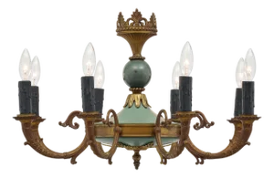 French Empire, Bronze Chandelier, Circa 1920