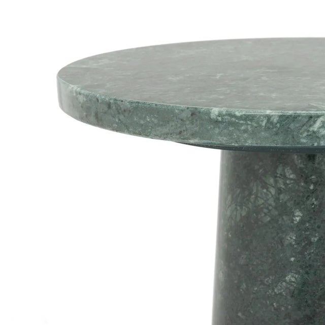 Safavieh Valentia Round Marble Accent Table - Green For Sale - Image 4 of 8