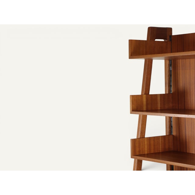 Mid-Century Modern Vintage Italian Wood Bookcase, 1960s For Sale - Image 3 of 18