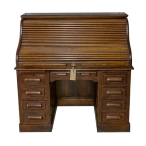 Edwardian Oak Roll Top Desk
