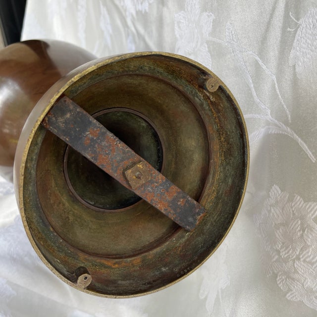 Pair of 1900s Classic European Bronze Antique Ewers For Sale - Image 10 of 12